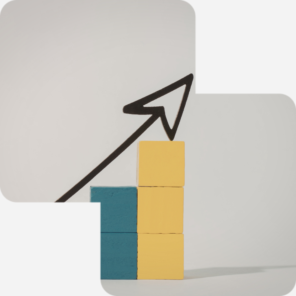 strzałka pokazująca wzrost wykresów